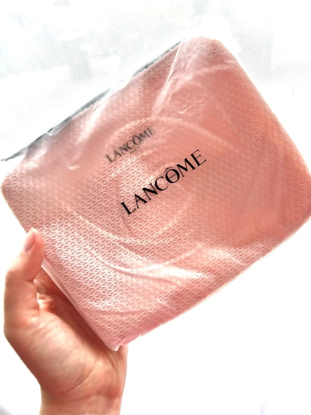 5 for 25⚡️Lancome La Trousse Rose Rectangle Light Pink Travel Pouch